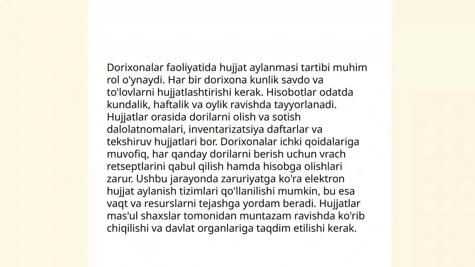 Dorixonalar faoliyatida hujjat aylanmasining ahamiyati 4