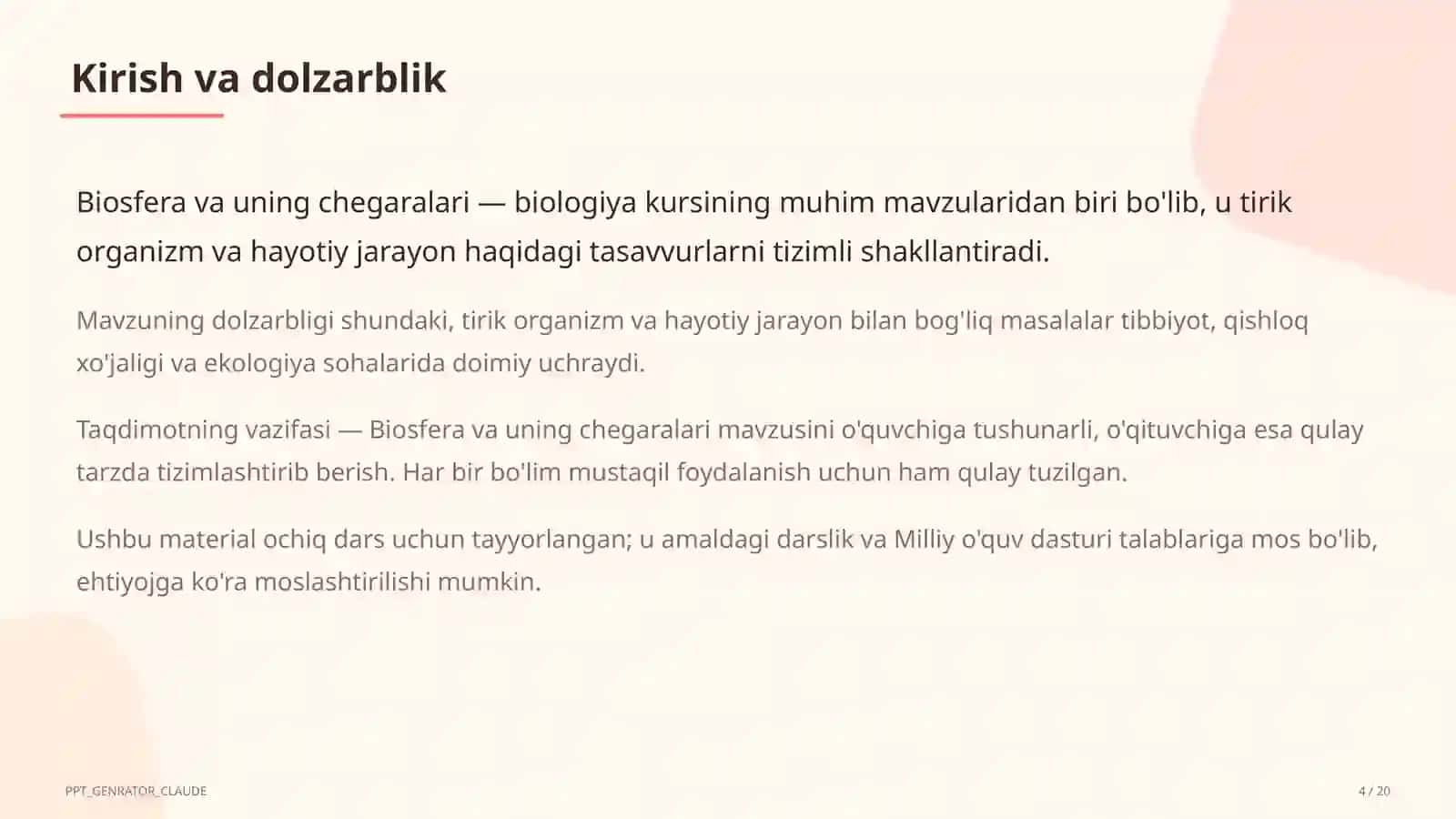 Biosfera va uning chegaralari (10-sinf) 4