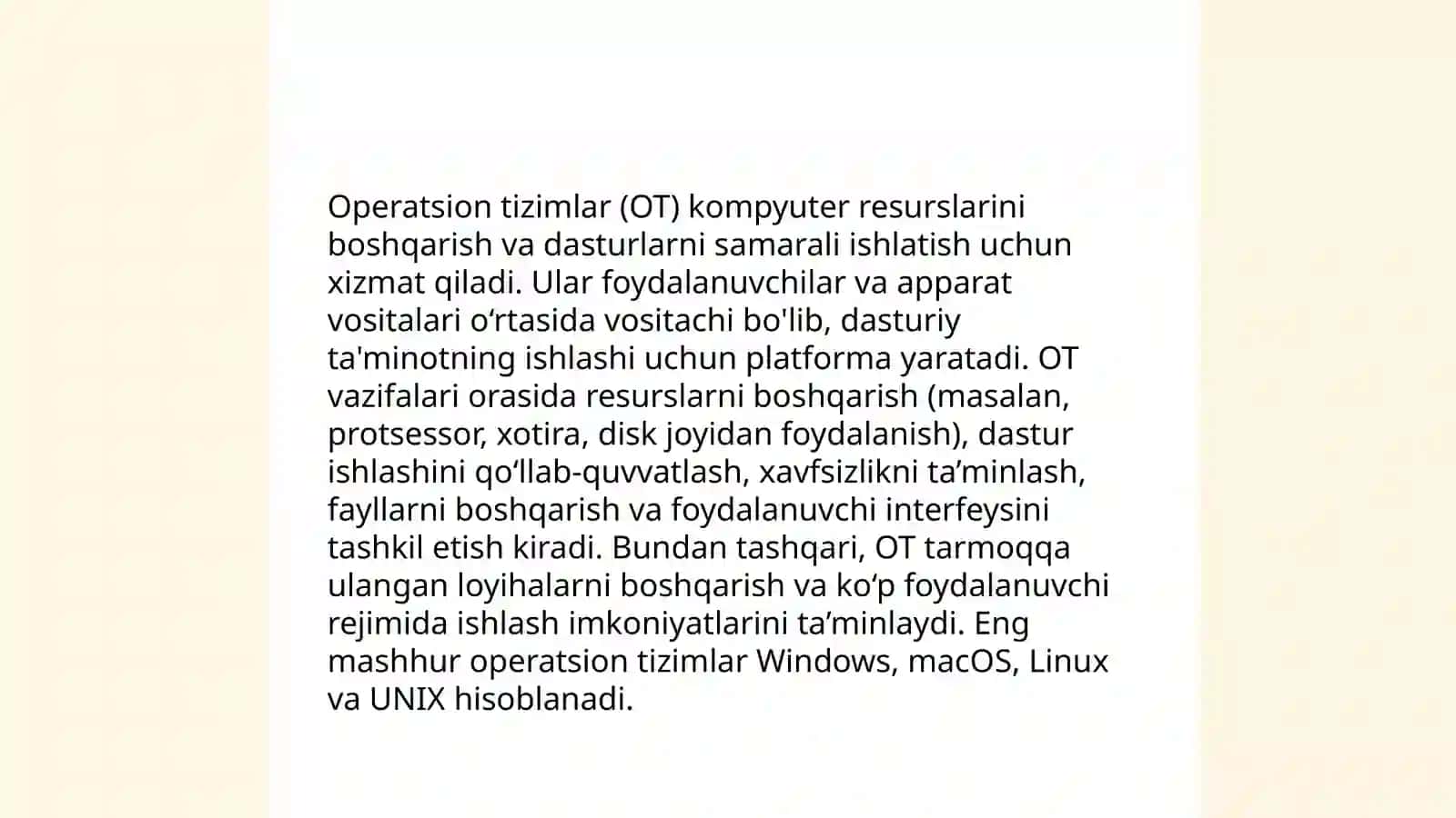 Operatsion tizimlar 4