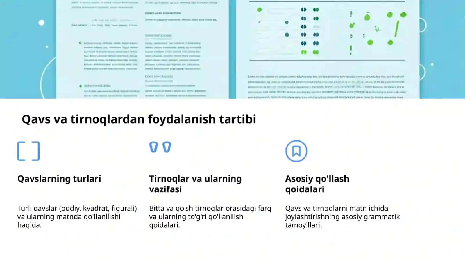 Punktuatsiya testlarini oson bajarish 4