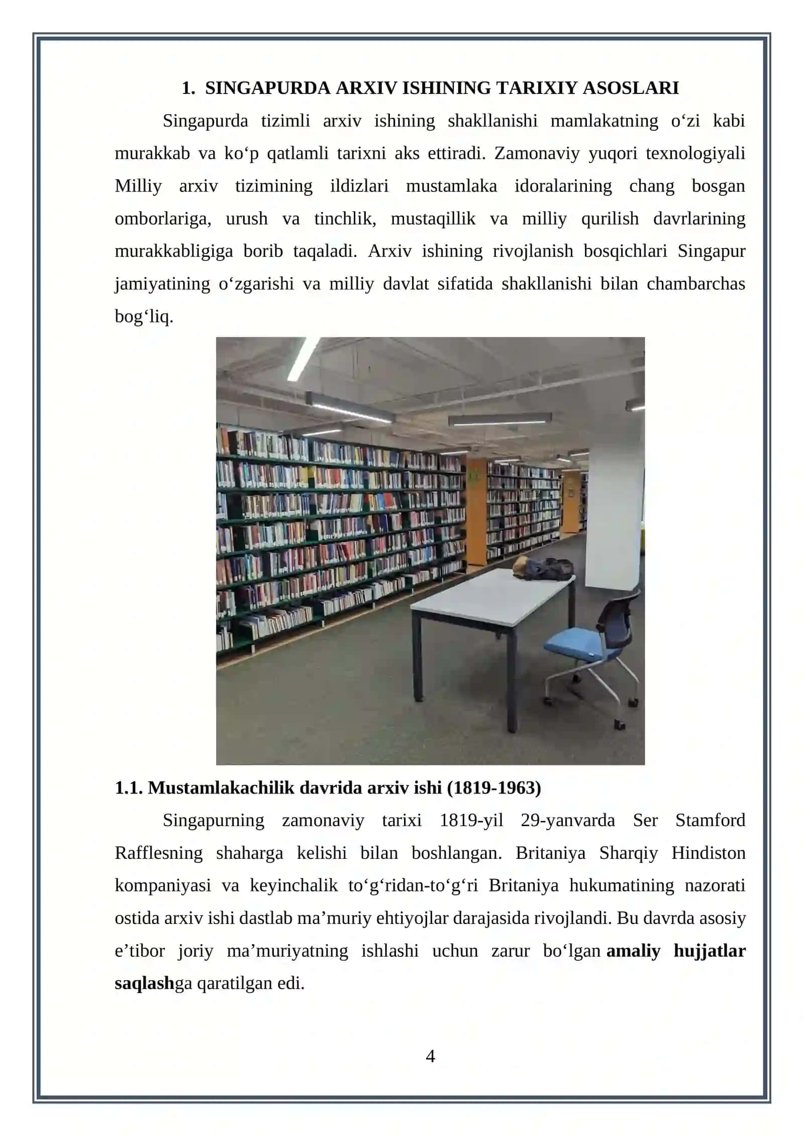 SINGAPURDA ARXIV ISHI TARIXI 4