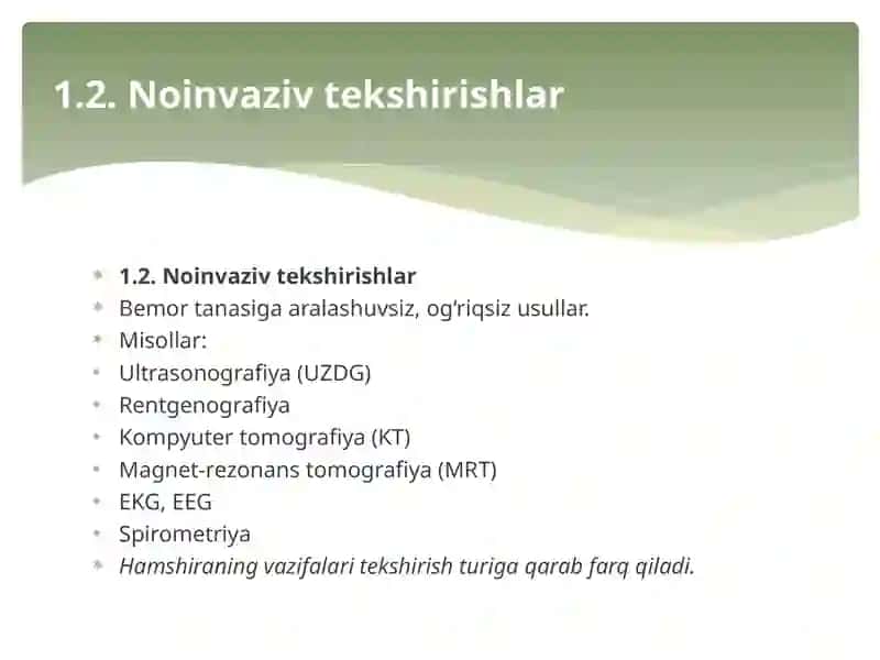 Invaziv va Noinvaziv Tekshirishlar 4