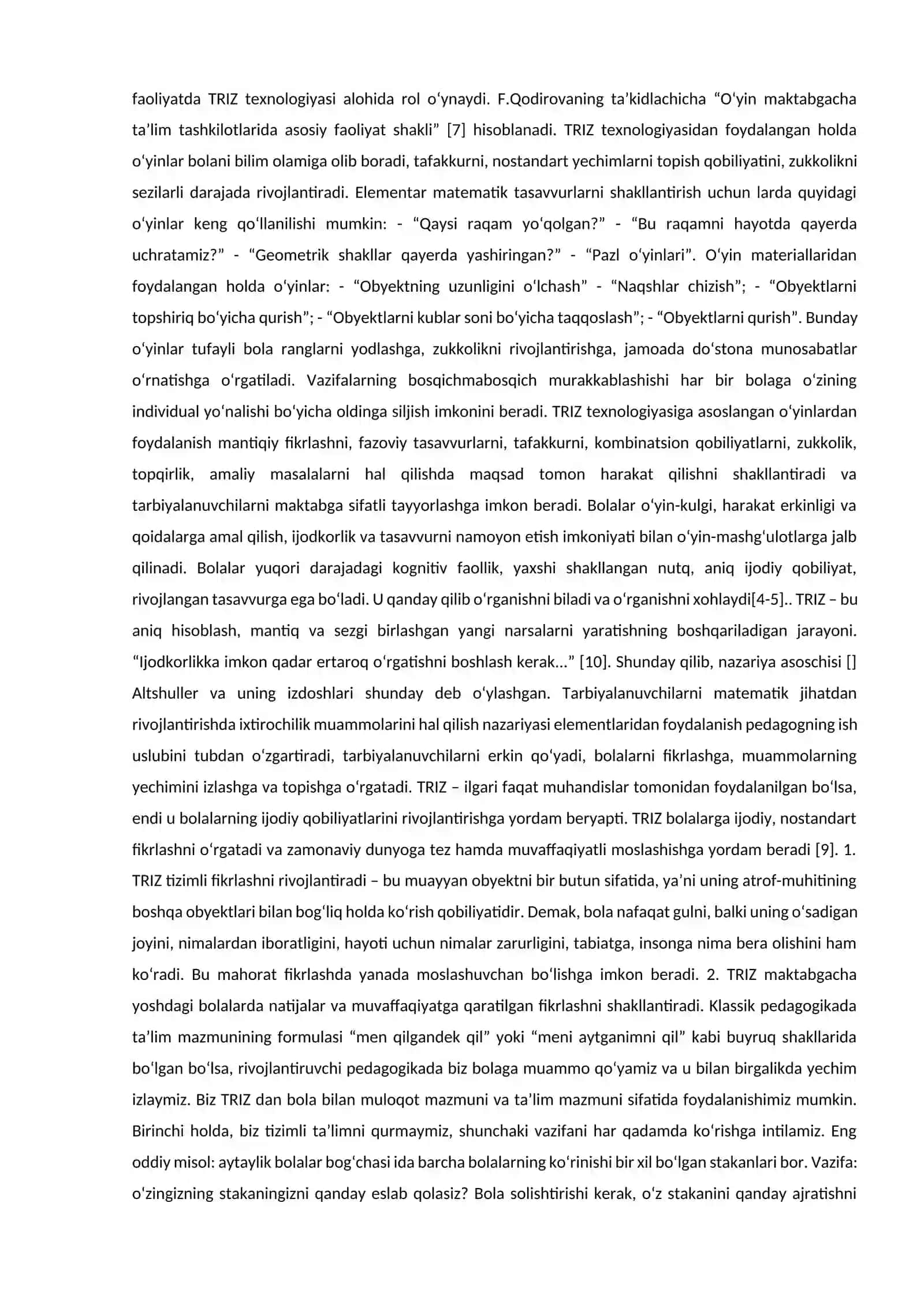 TRIZ TEXNOLOGIYASI VA UNING AHAMIYATI 4
