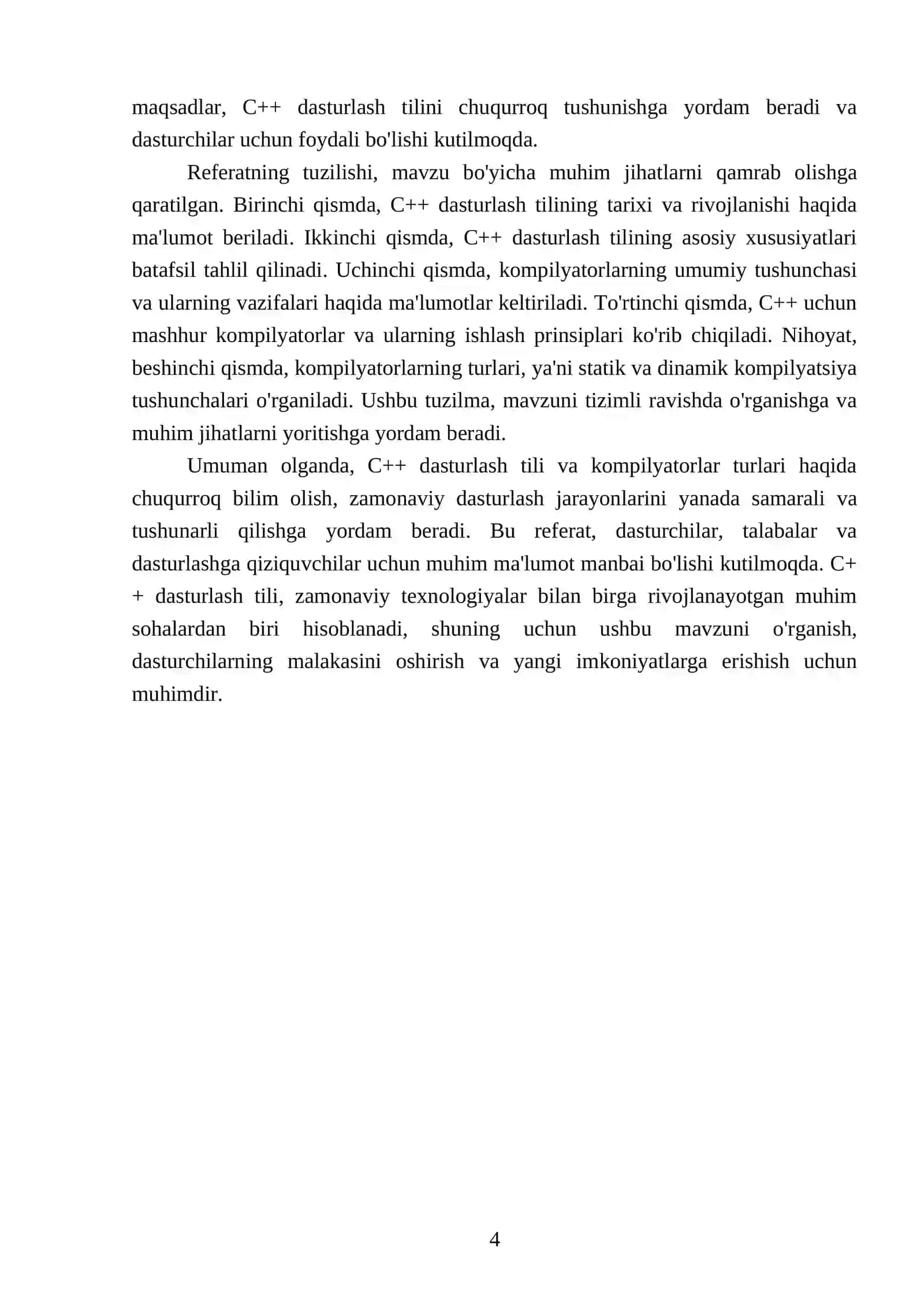 C++ dasturlash tili, kompilyatorlarning turlari 4