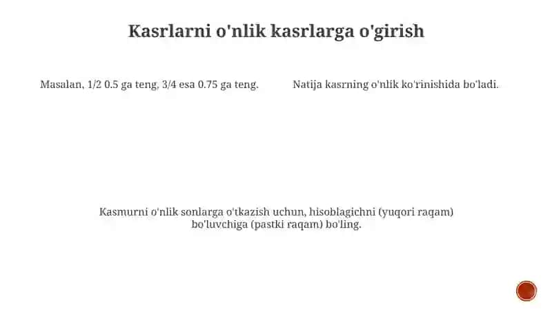 O'nlik Sonlar Sisteması 4