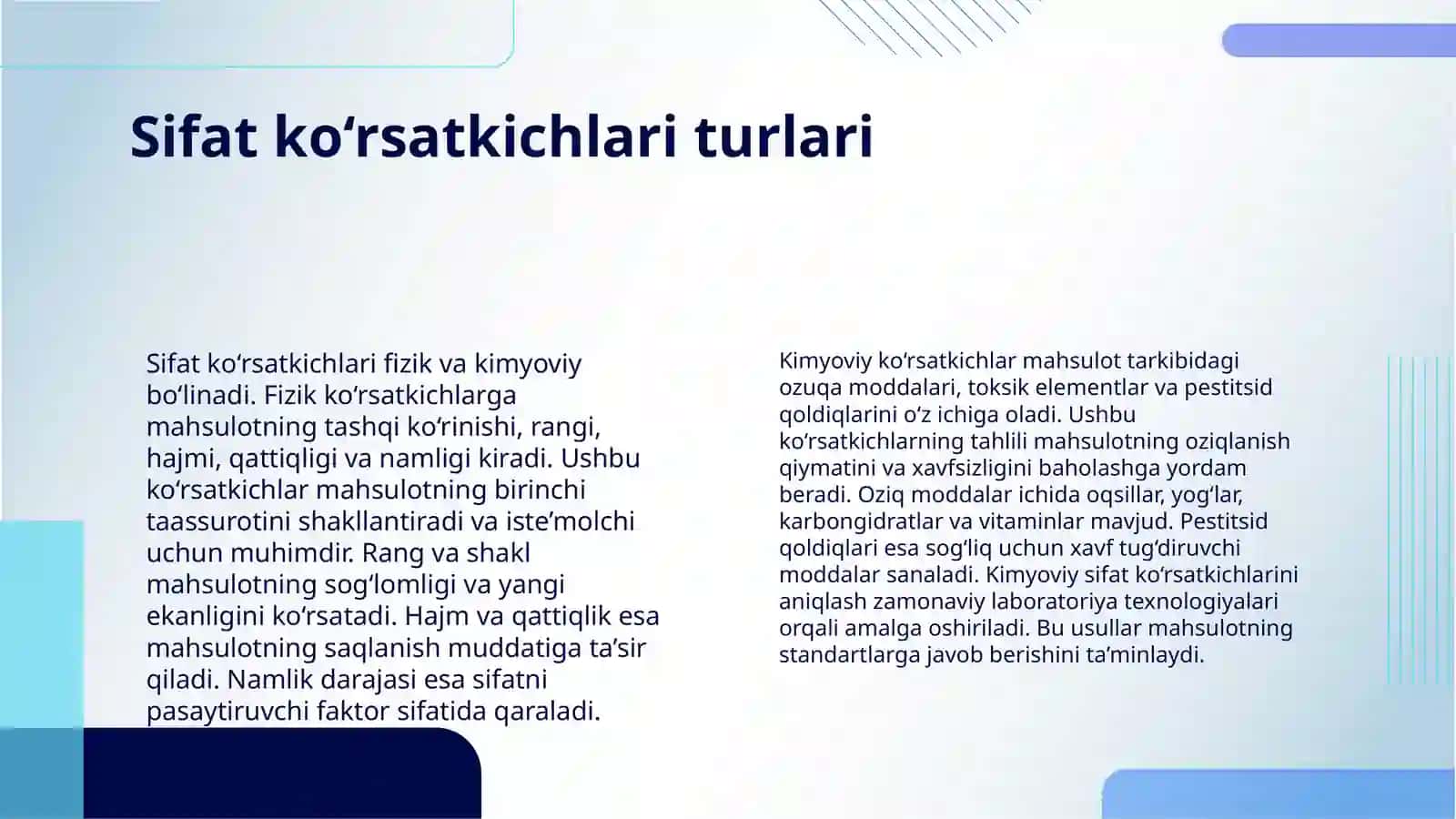 QISHLOQ XO‘JALIK MAHSULOTLARI SIFATINI ANIQLASHNING ASOSIY USULLARI 4