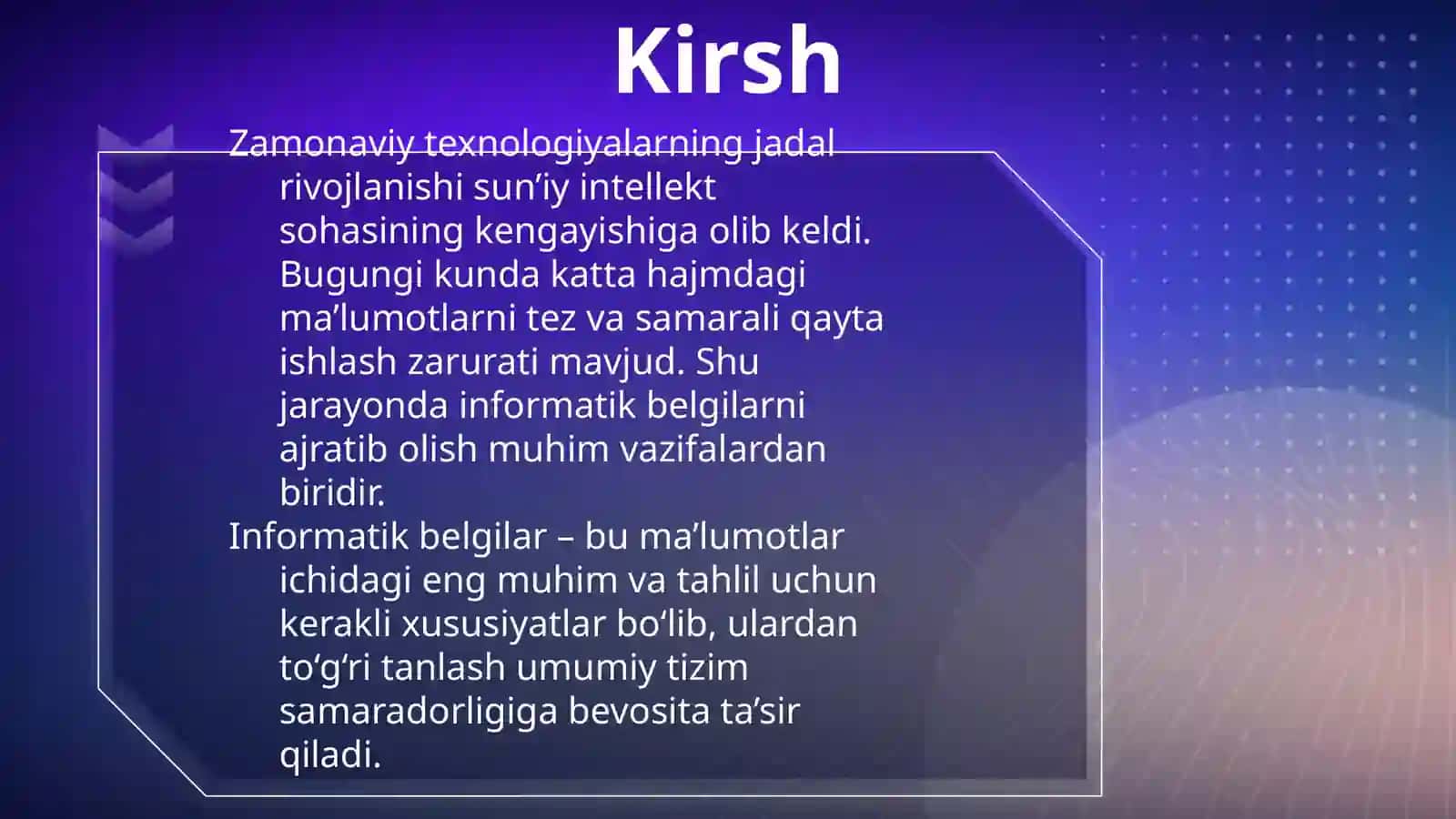 Sun’iy intellekt asoslari fanidan tayyorlangan Mustaqil ishi 4