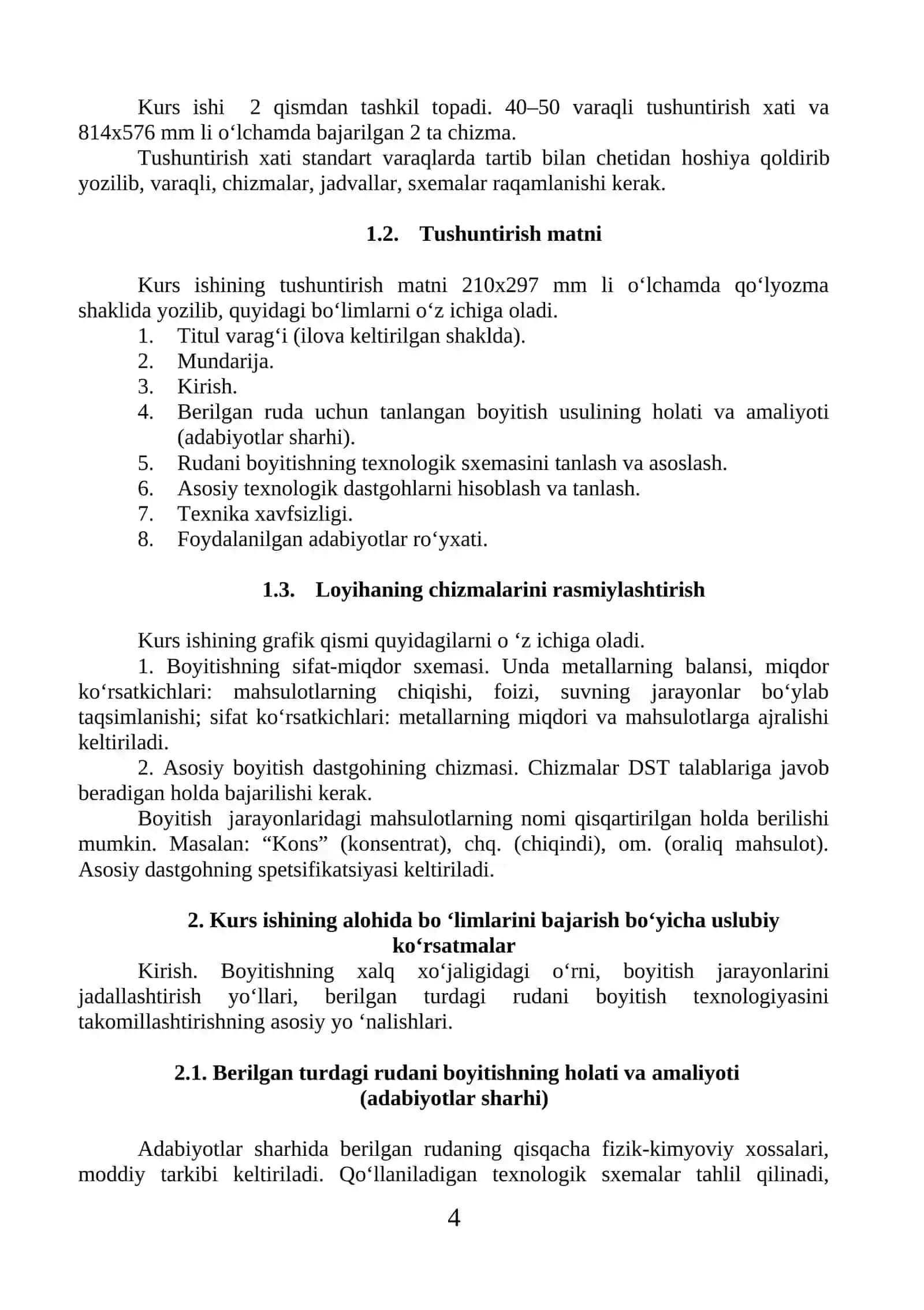 Metalli rudalarni boyitish texnologiyasi 4