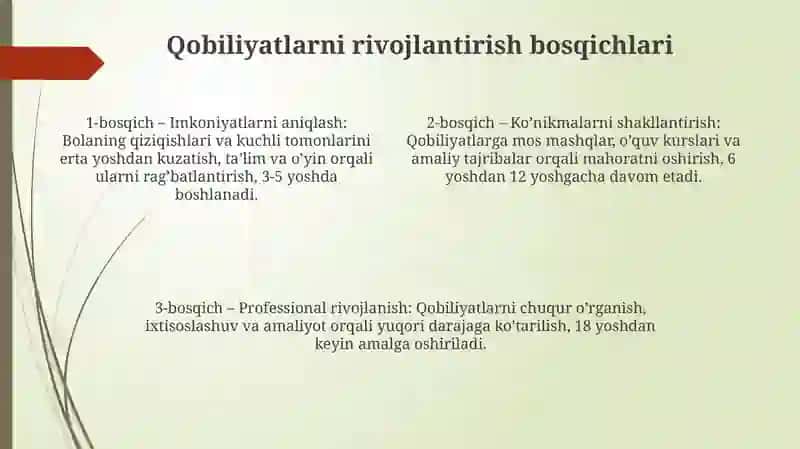 Qobiliyatlarning shakllanishi nazariyasi 4