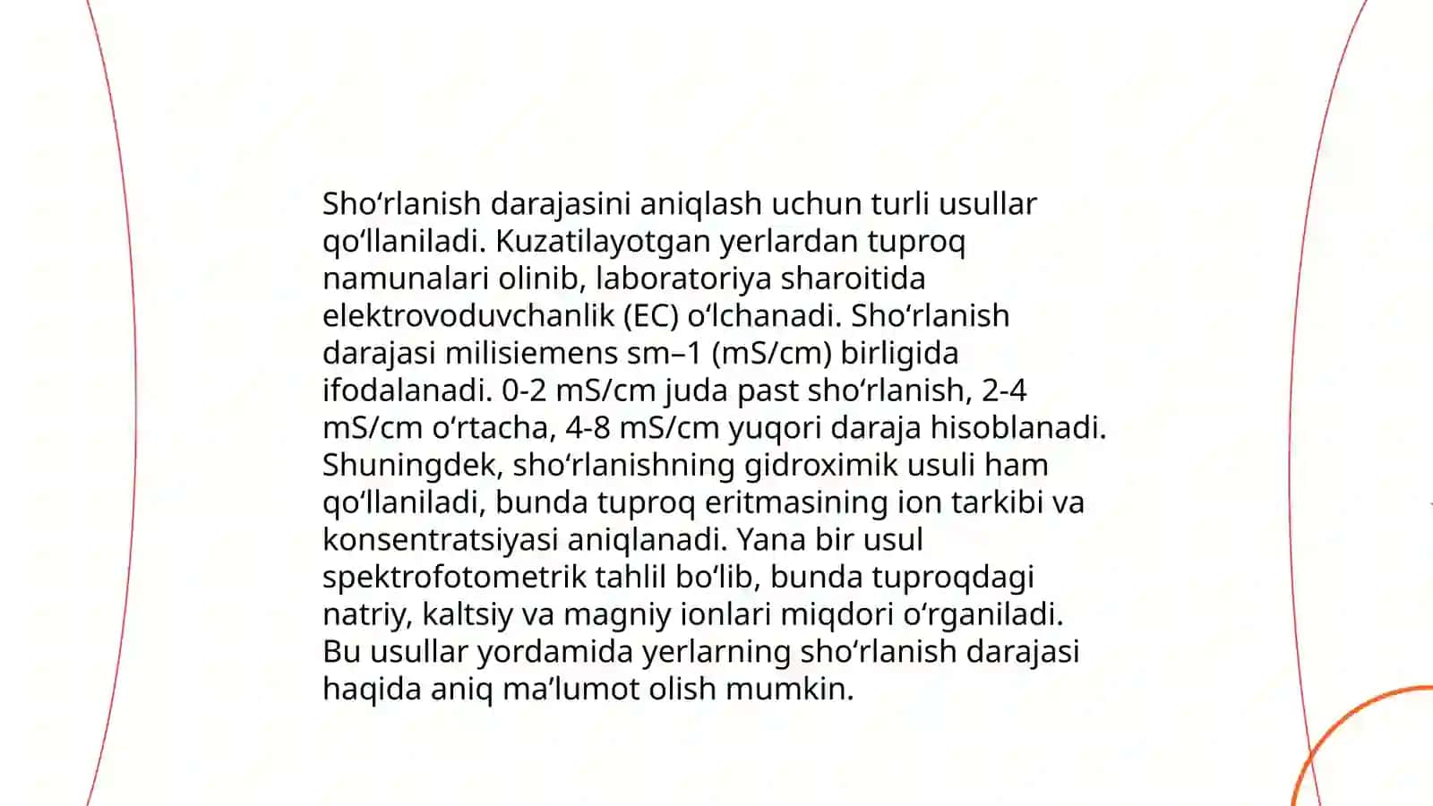 Tuproqni shoʻrlanishi va zichlashish darajasi boʻyicha bonitirovkalash koeffitsientini oʻrganish 4