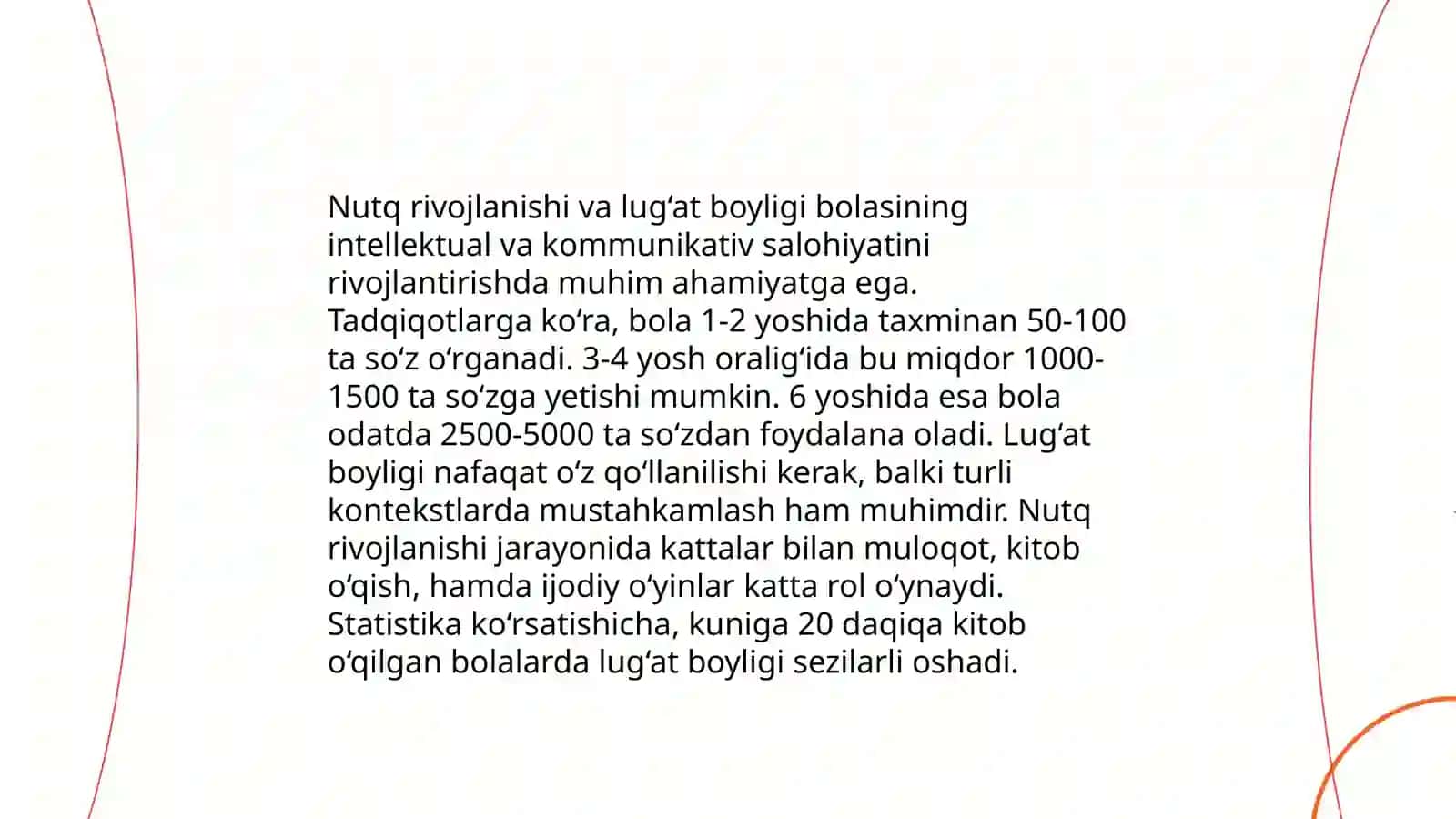 Bolaning aqliy rivojlanishini yoritadigan kôrsatgichlarni aniqlash 4