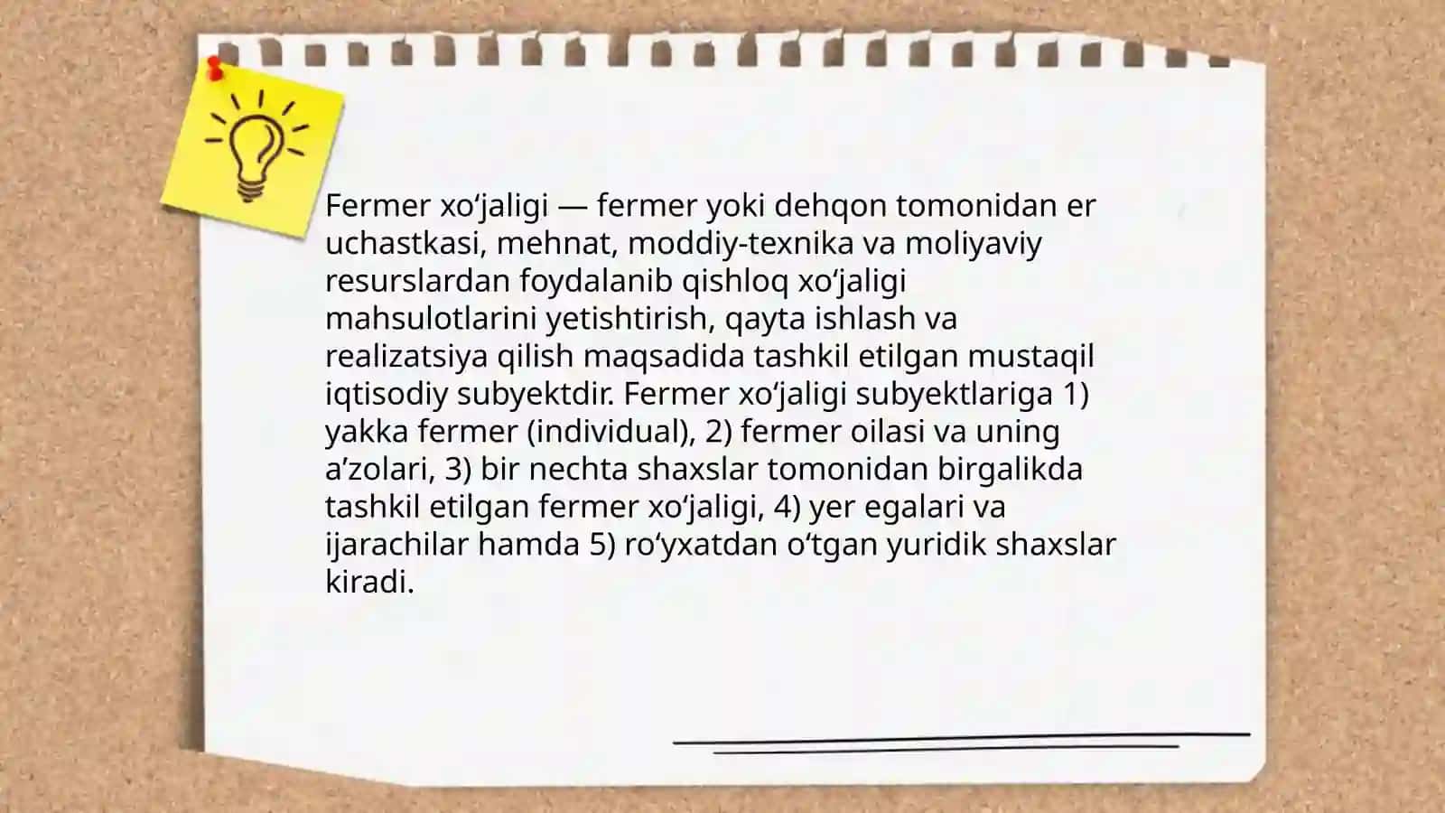 Fermer hojaligi togrisida qonun 4