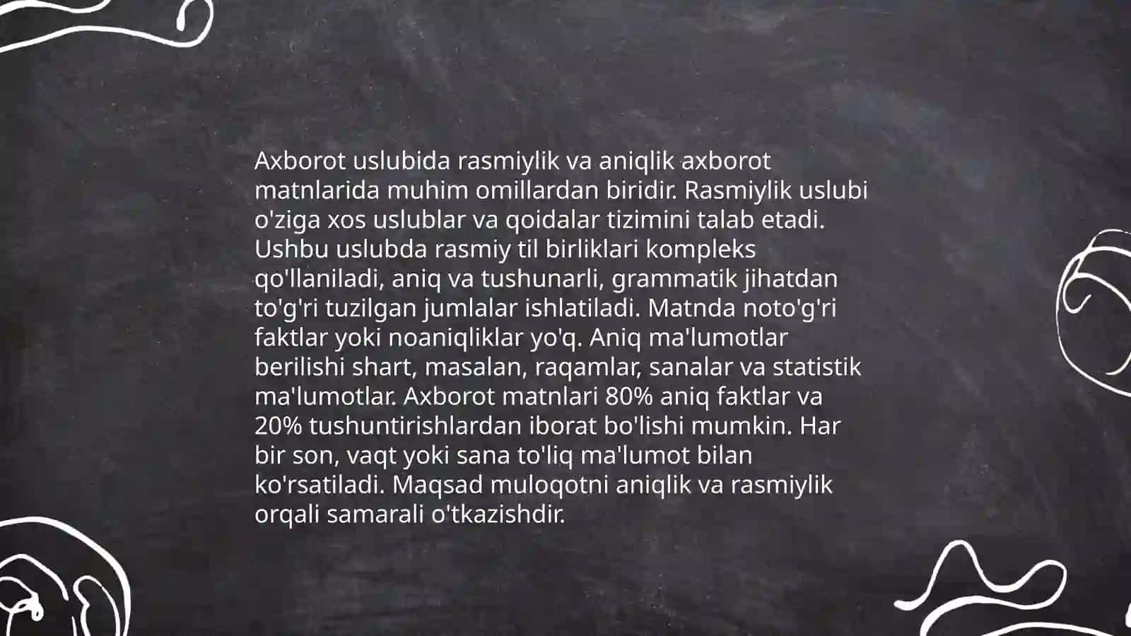 Axborot uslubi.Muloqat tilini optimallashtirish 4