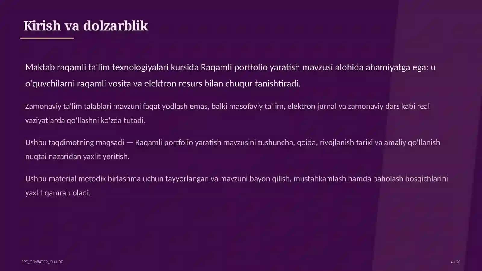 Raqamli portfolio yaratish 4