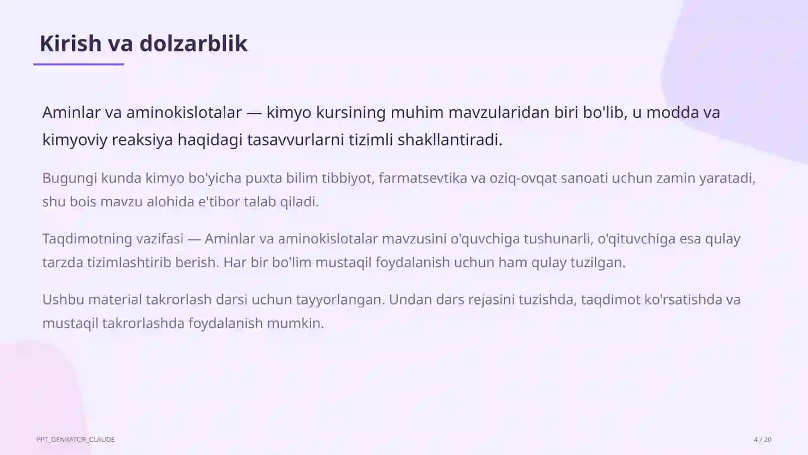 Aminlar va aminokislotalar (11-sinf) 4