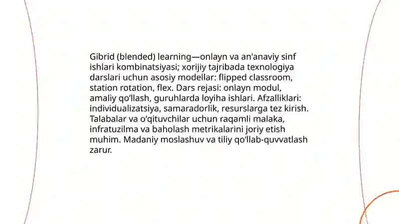 Xorijiy ta'lim tizimlarining pedagogik tamoyillari va texnologiya darslariga moslashuvi 4