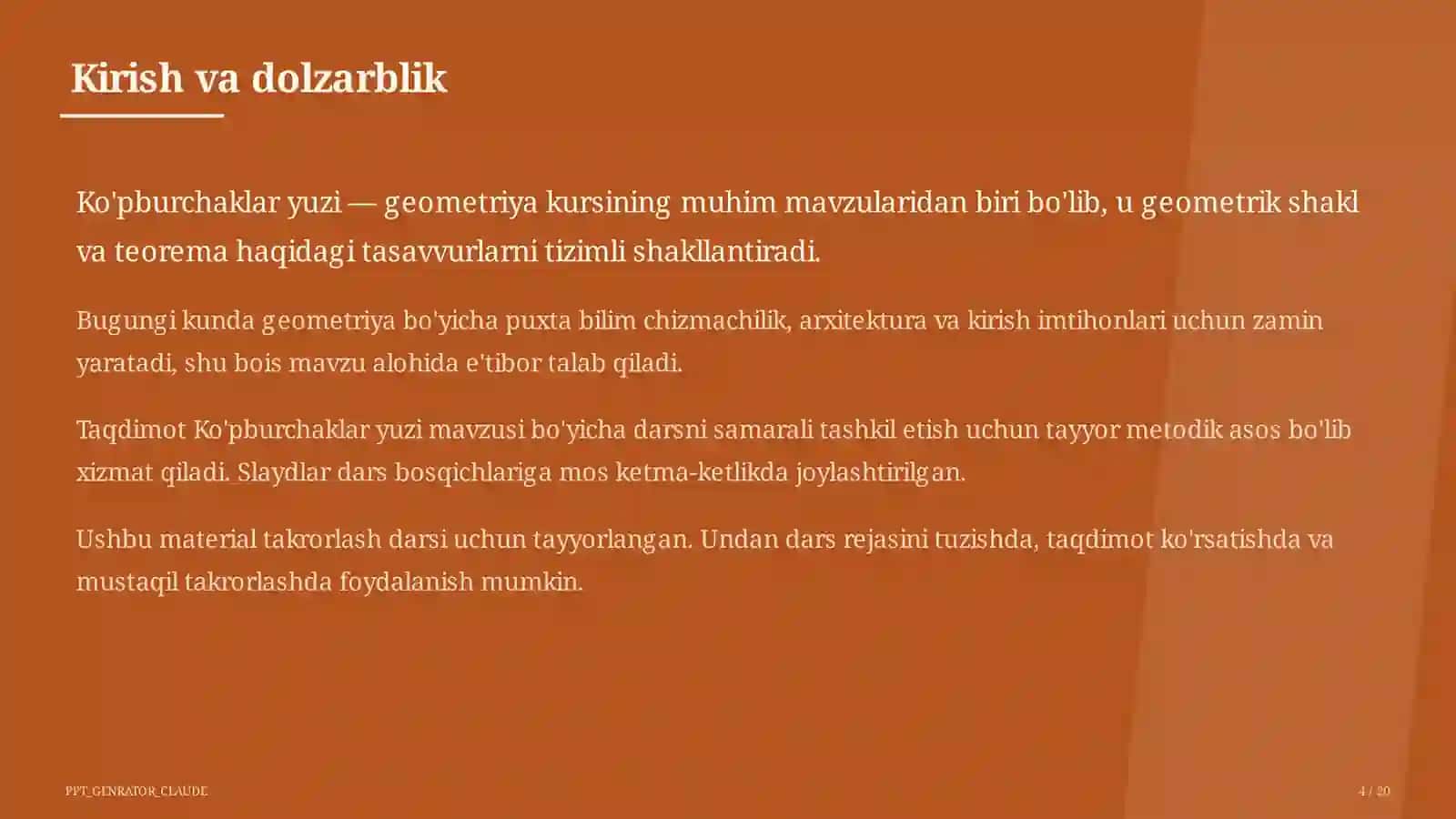 Ko'pburchaklar yuzi (8-sinf) 4