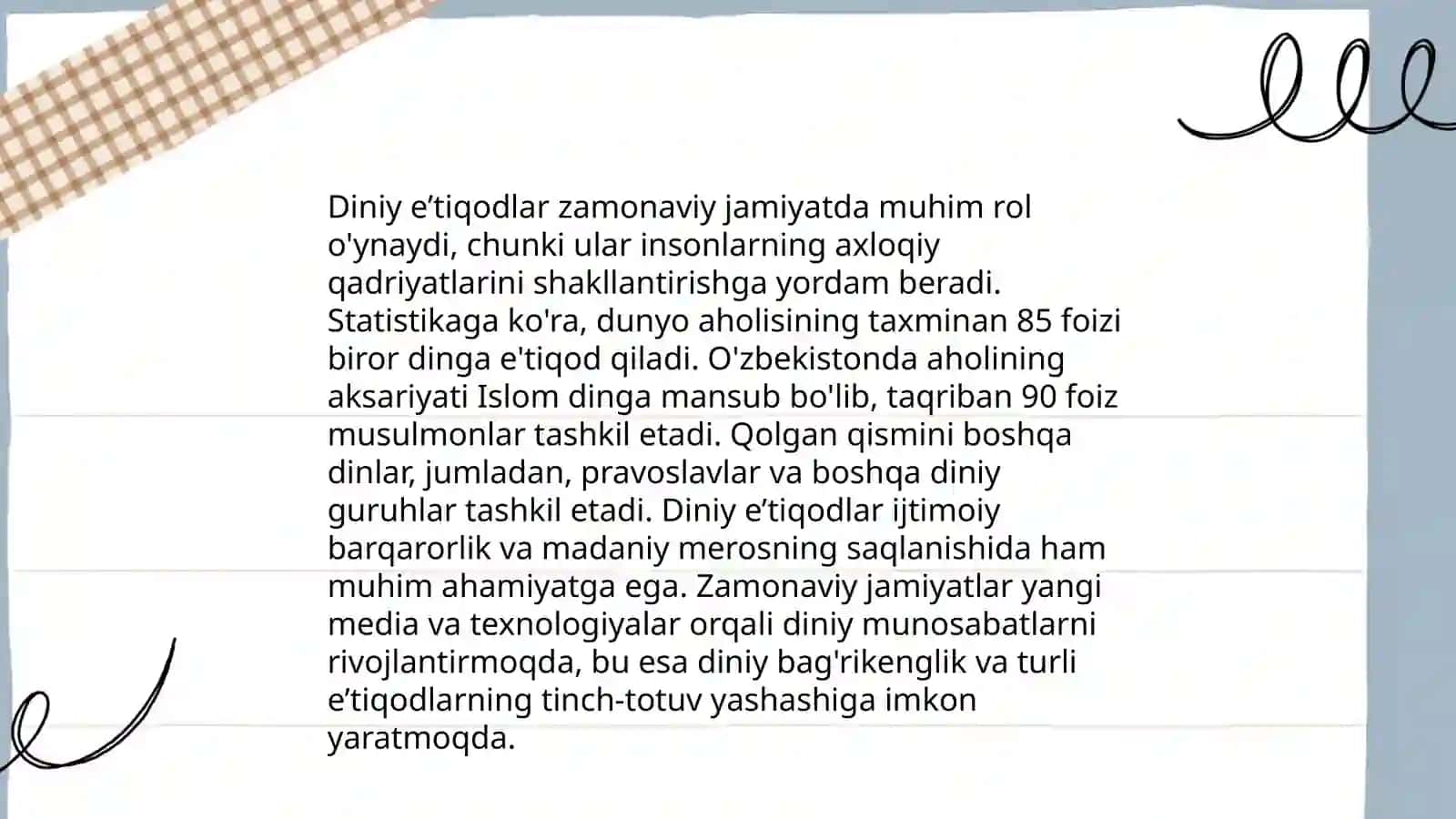 Vijdon va e’tiqod erkinligi mavzusida taqdimot 4