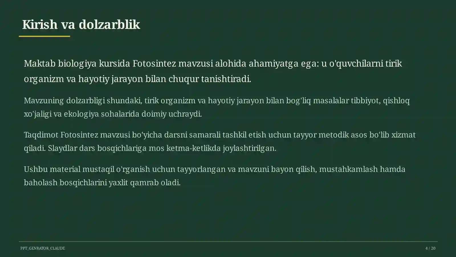 Fotosintez (5-sinf) 4