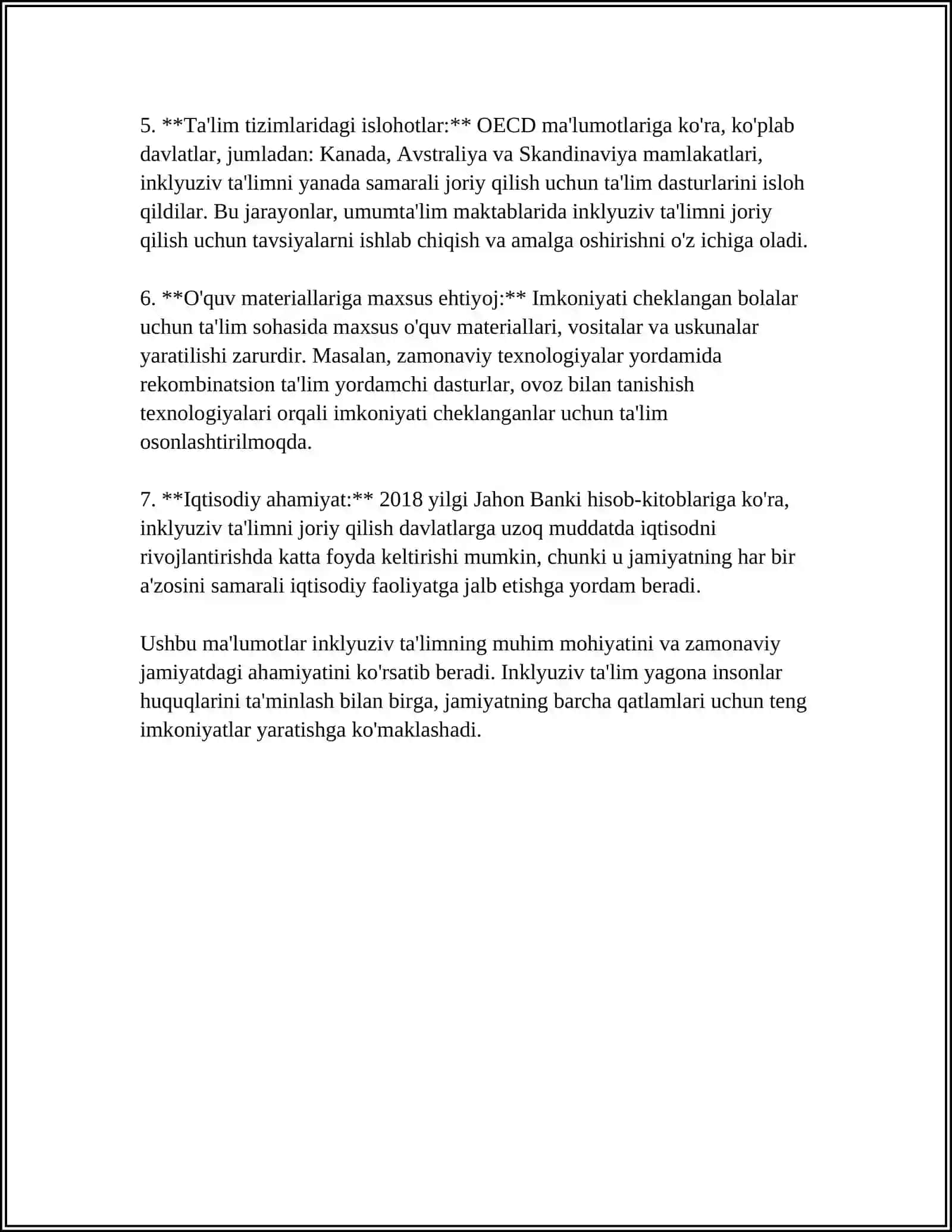 UZLUKSIZ TA’LIM TIZIMIDA INKLYUZIV TA’LIMNING PEDAGOGIK-PSIXOLOGIK BOSQICHLARI 4