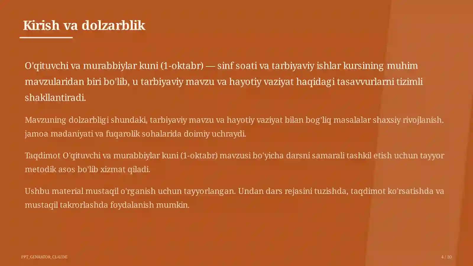 O'qituvchi va murabbiylar kuni (1-oktabr) 4