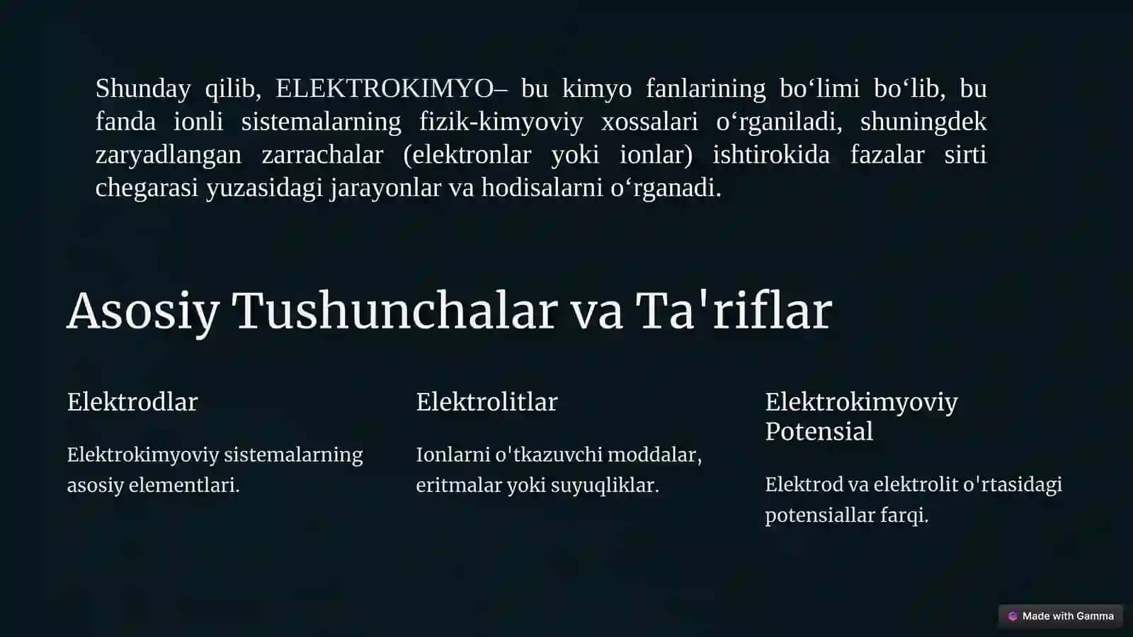 Elektrokimyo fani 4