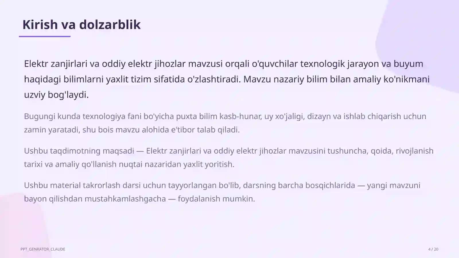 Elektr zanjirlari va oddiy elektr jihozlar (7-sinf) 4