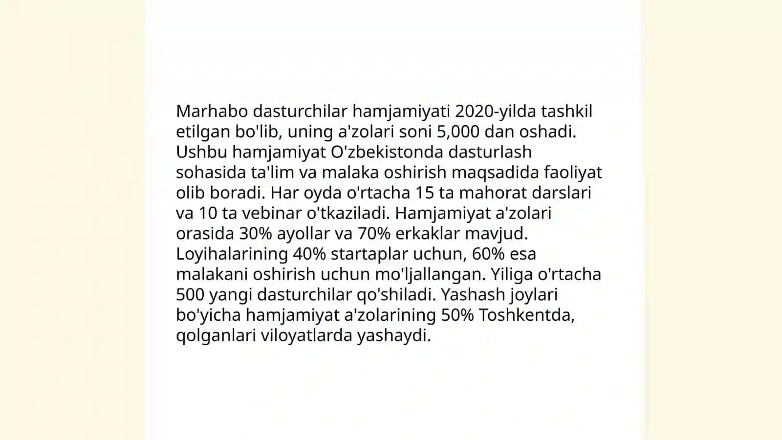 Marhabo dasturlash tili 4