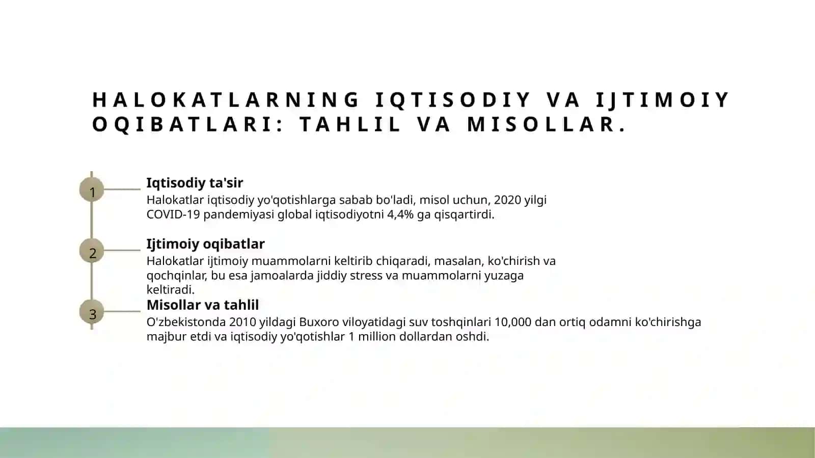 Halokatlar, ekstremal va favqulodda vaziyatlar to'g'risida zamonaviy tushunchalar 4