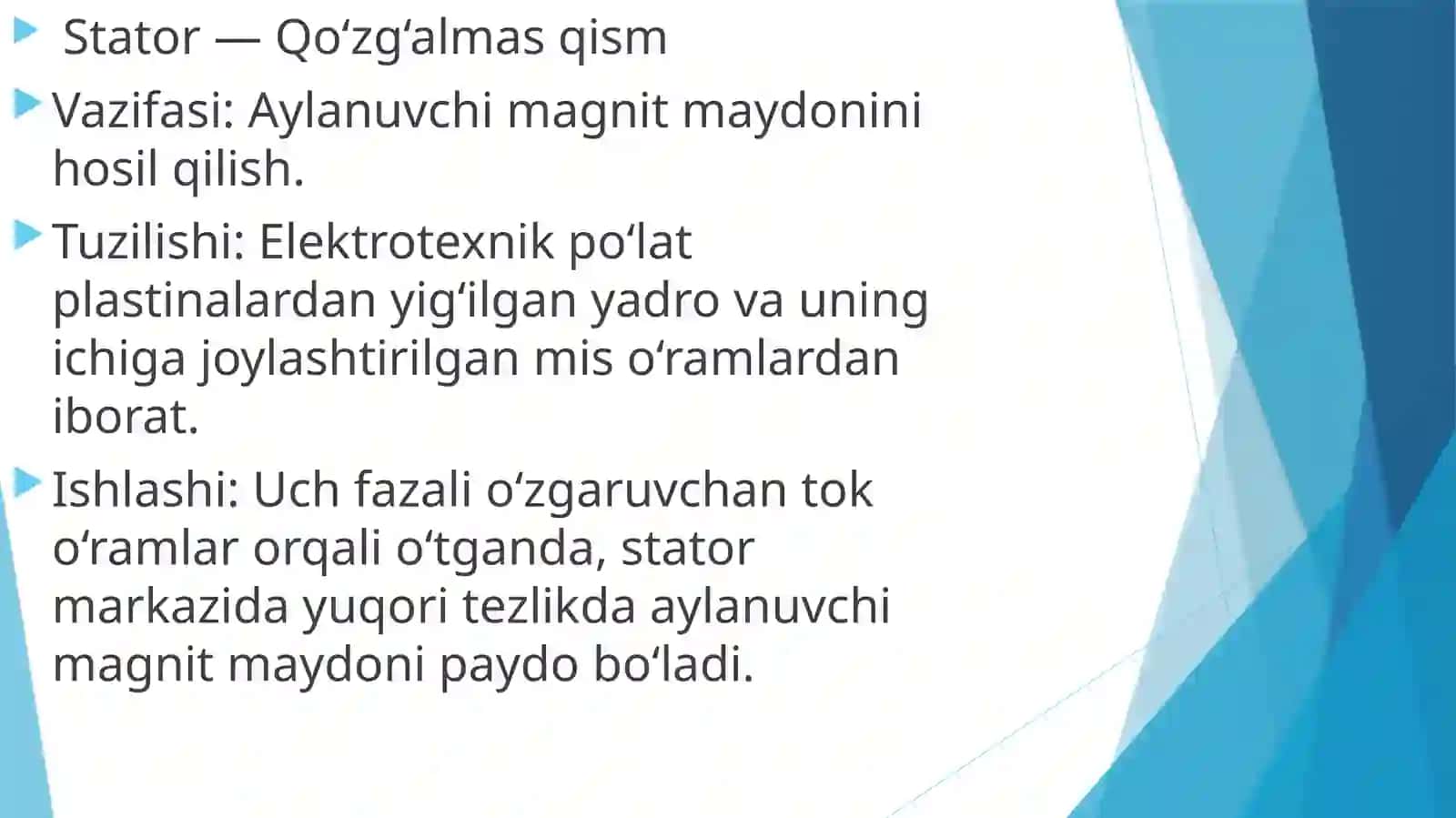 Kelajak Avtomobillar fanidan Mustaqil ishi 4