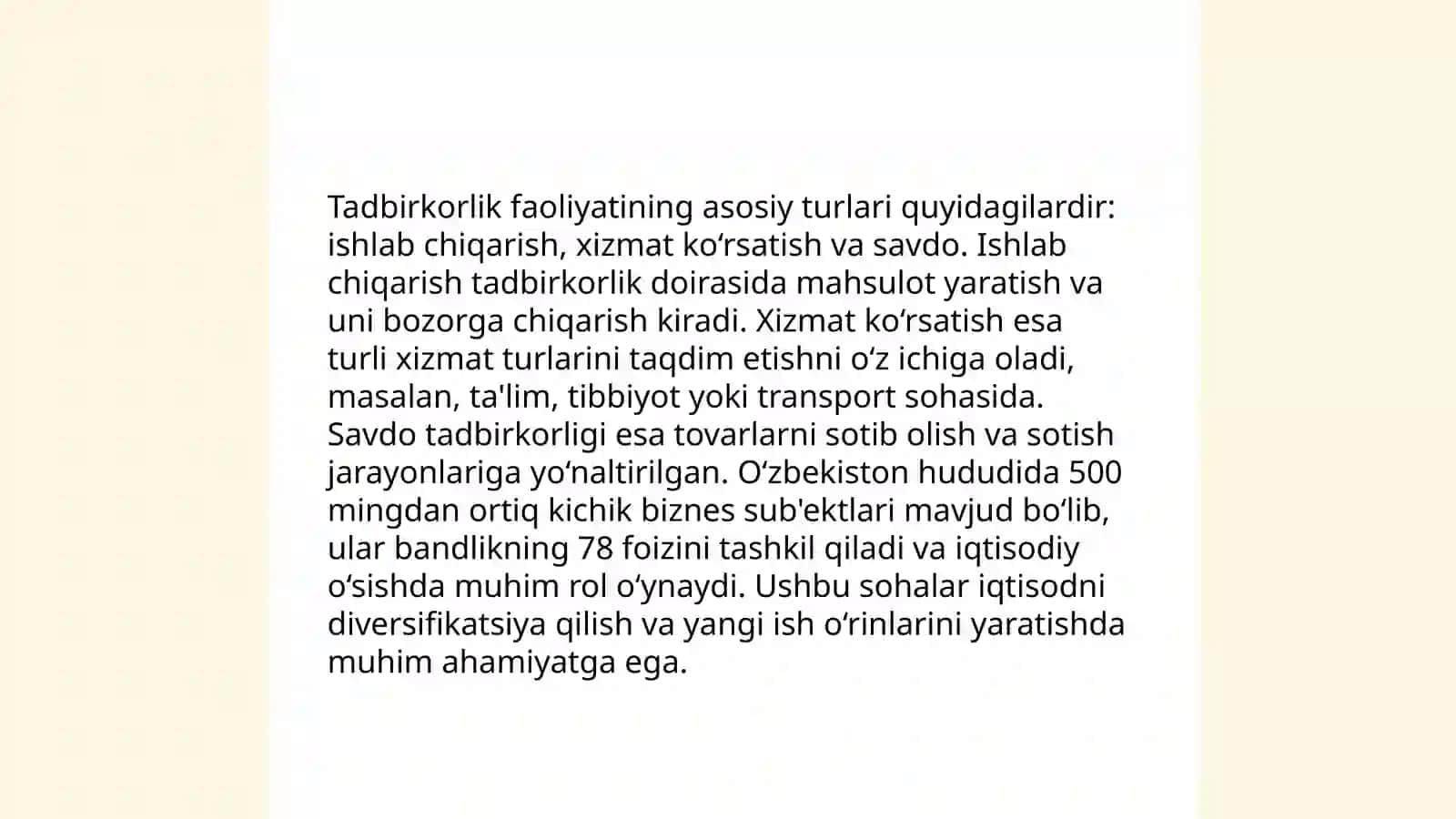 Tadbirkorlik tushunchasi va turlari 4