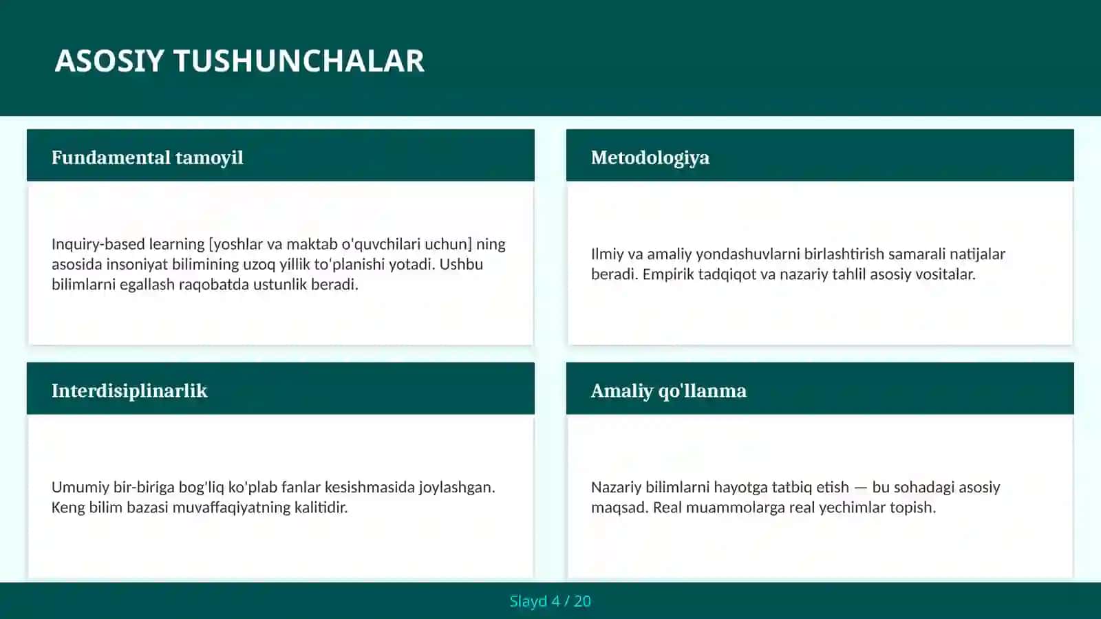 Inquiry-based learning [yoshlar va maktab o'quvchilari uchun] 4