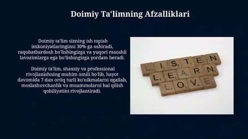 Doimiy O'rganishning Usullari 4