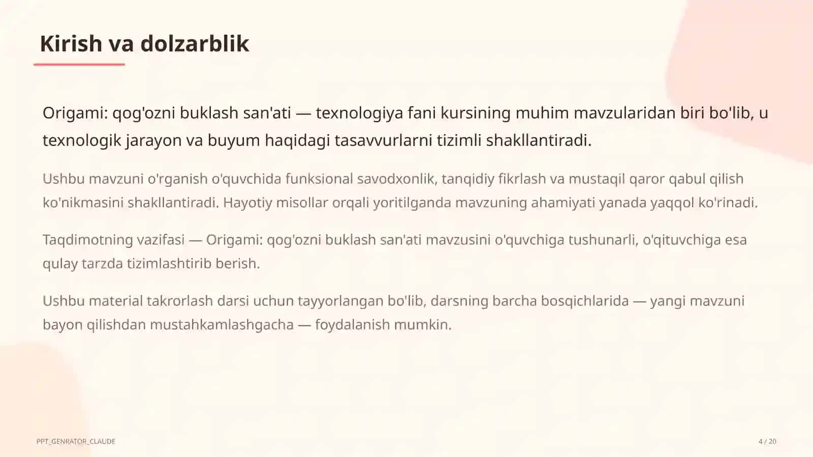 Origami: qog'ozni buklash san'ati (2-sinf) 4