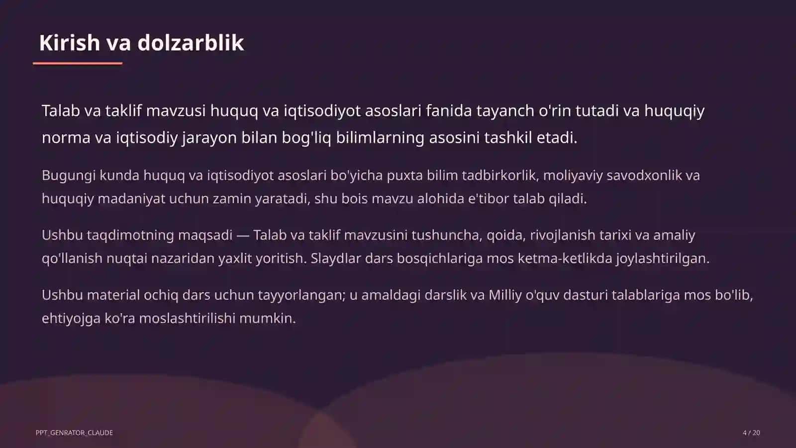 Talab va taklif (9-sinf) 4