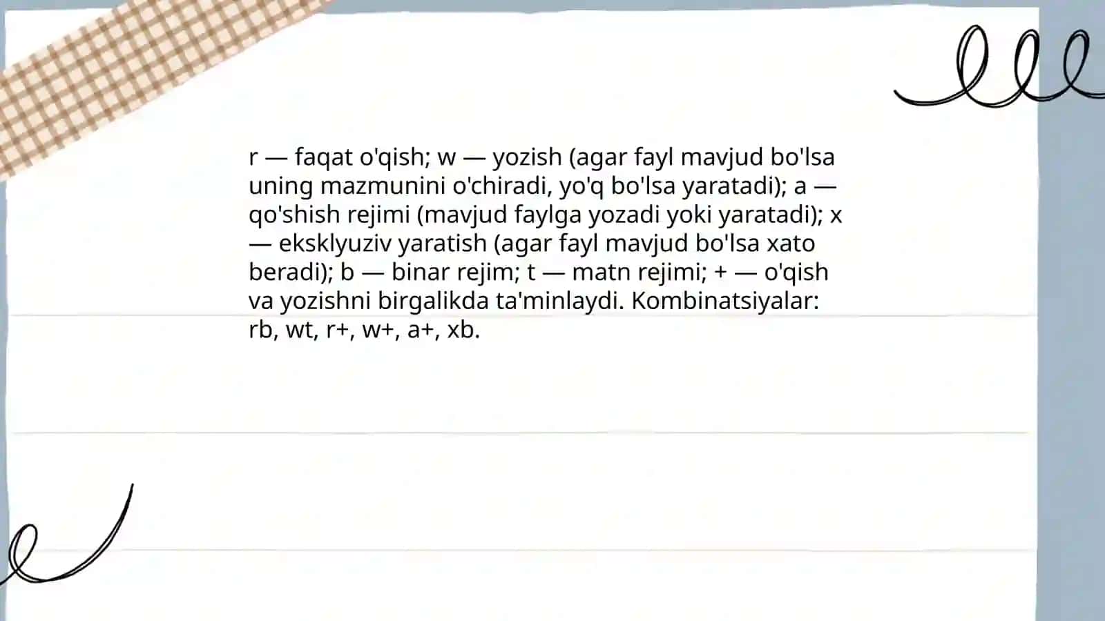 Fayl bilan ishlash 4