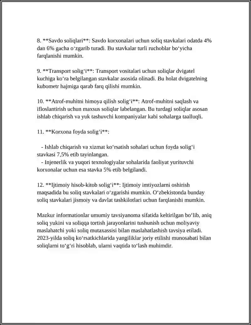 SOLIQ BUDJETI SIYOSATIDAGI O'ZGARISHLAR 4