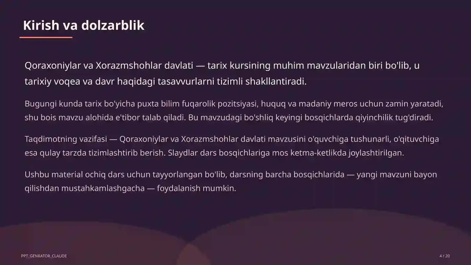 Qoraxoniylar va Xorazmshohlar davlati (7-sinf) 4