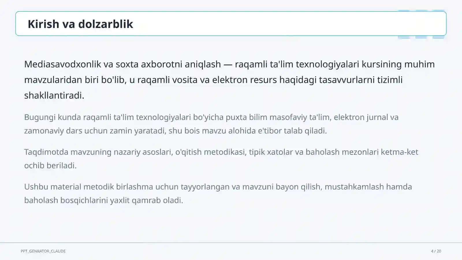 Mediasavodxonlik va soxta axborotni aniqlash 4