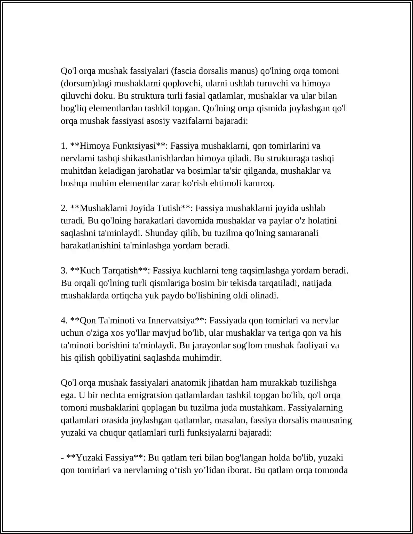 QOL VA OYOQ MUSKULLARINING FASSIYALARI 4