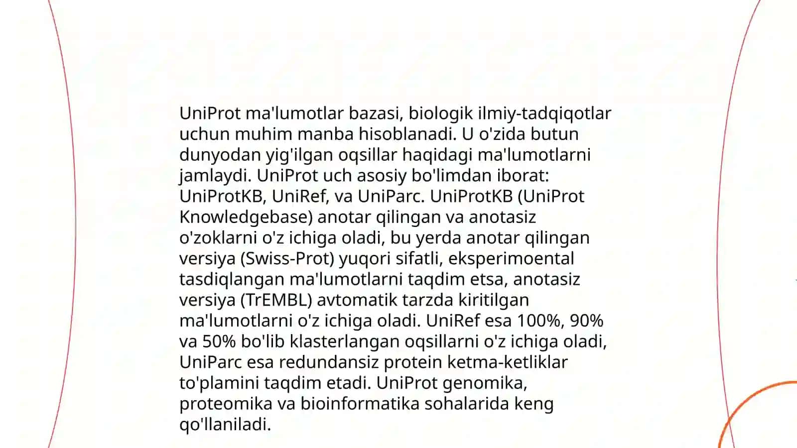 Oqsil strukturasiniUniprot va PDB dasturlarida tahlil qilish 4