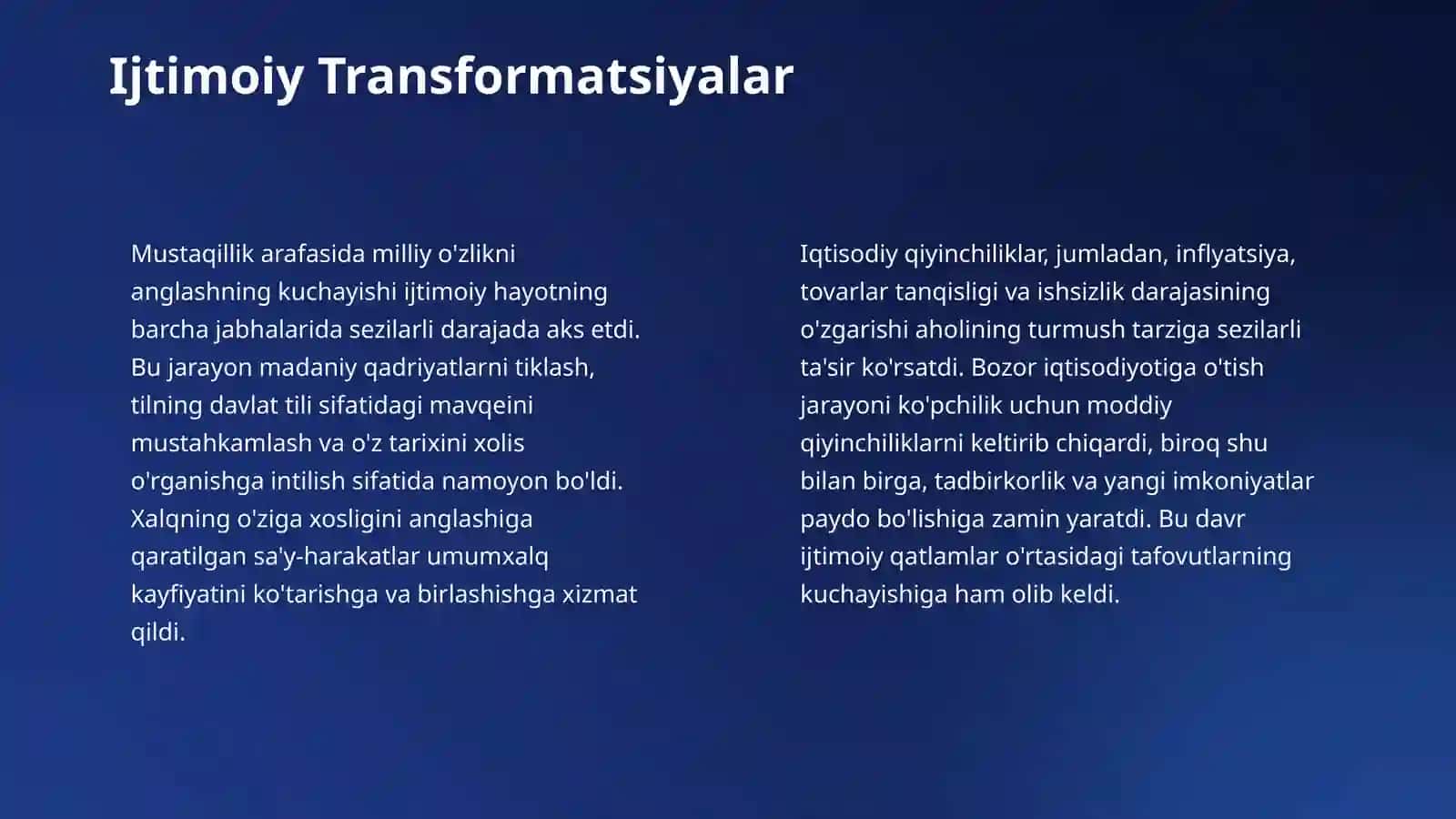 Mustaqillikka erishish arafasida O’zbekistondagi ijtimoiy-siyosiy jarayonlar 4