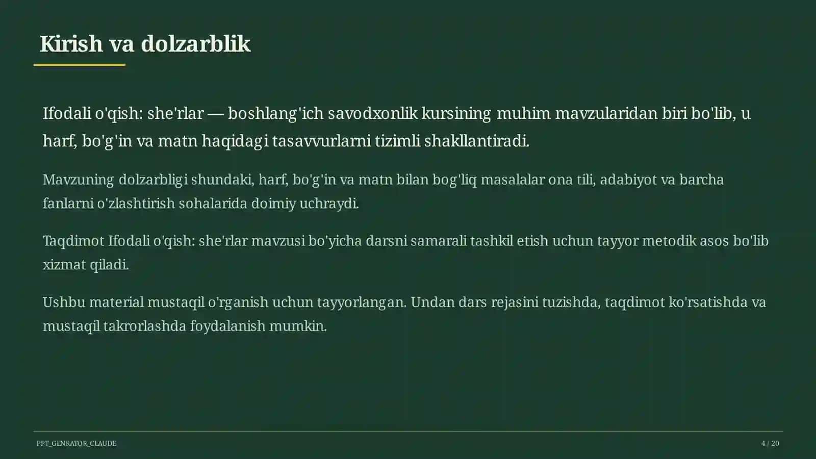 Ifodali o'qish: she'rlar (2-sinf) 4
