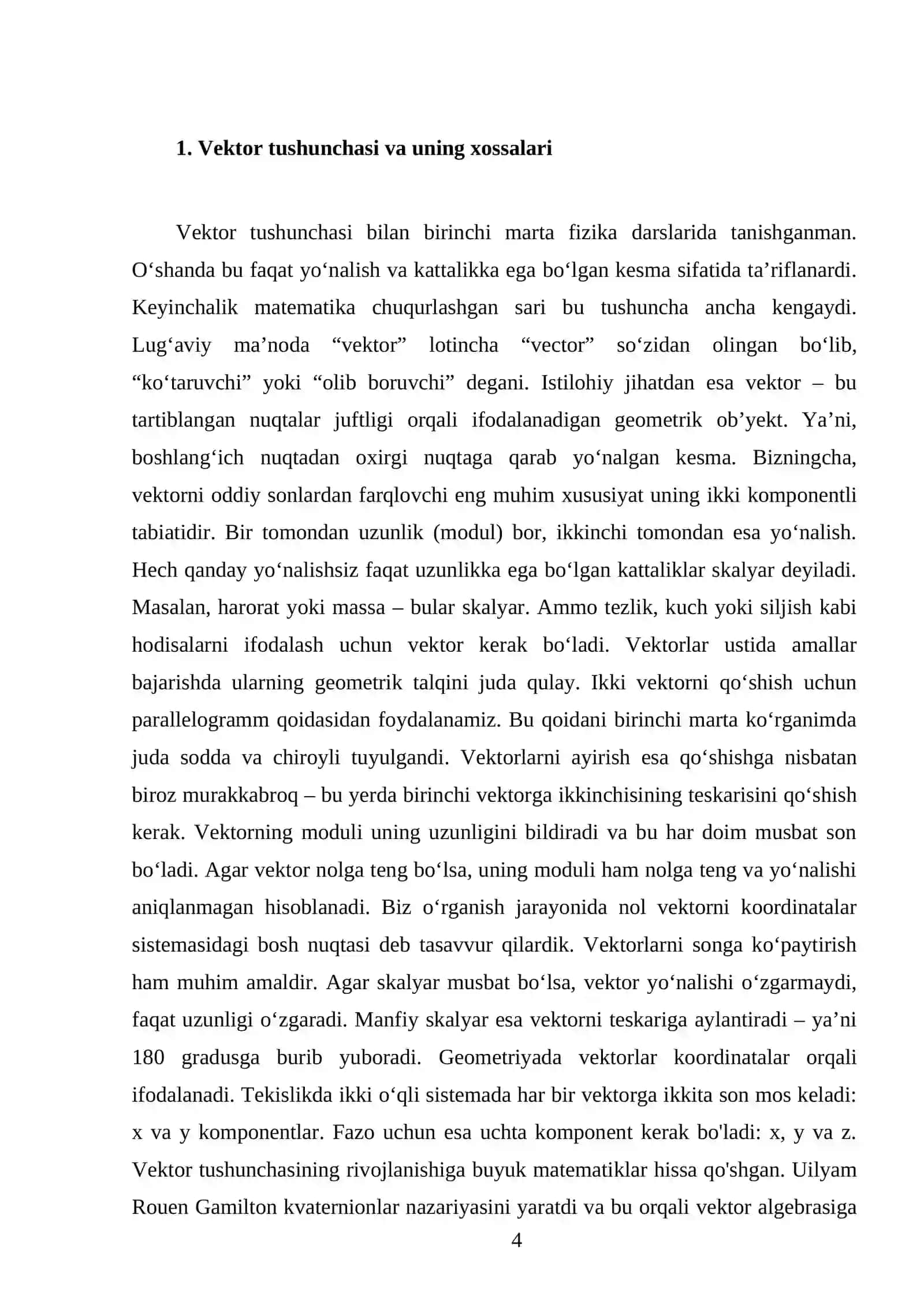 Vektоrlar va ular ustida amallar 4