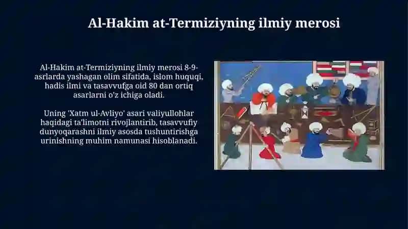 Al-Hakim at-Termiziyning ilmiy merosi va uning Markaziy Osiyoga ta'siri 4