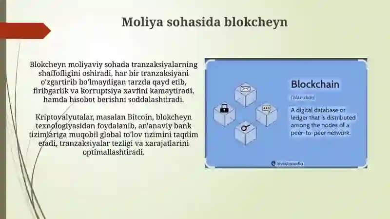 Blokcheyn texnologiyasidan foydalanish xususiyatlari 4