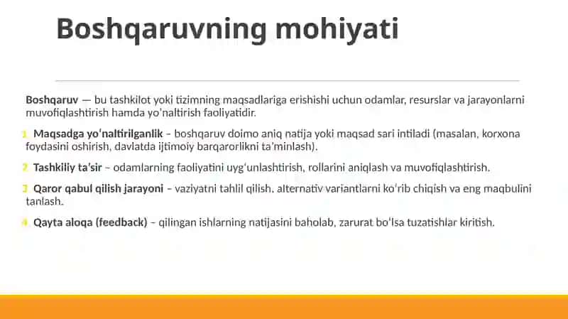 Menejmentning nazariy asoslari 4