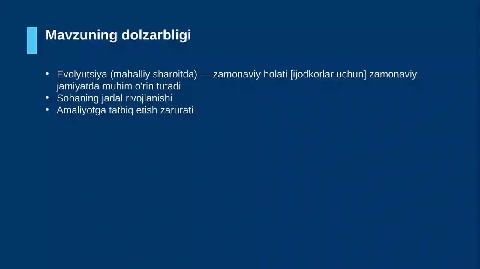 Evolyutsiya (mahalliy sharoitda) — zamonaviy holati [ijodkorlar uchun] 4