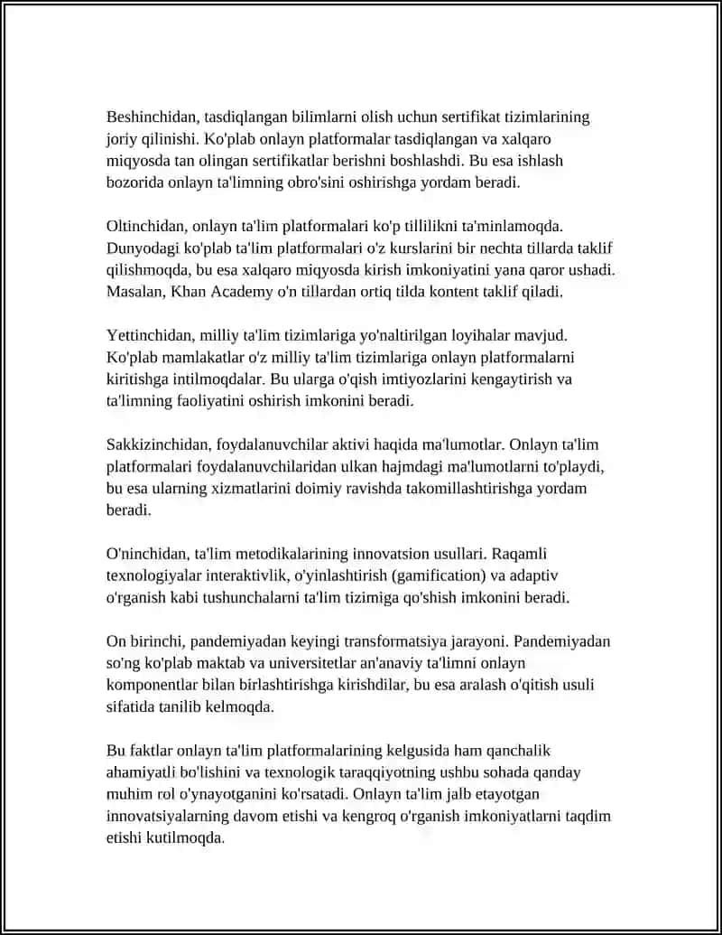 ELEKTRON TALIM RIVOJINING YETAKCHI TENDESIYASI 4
