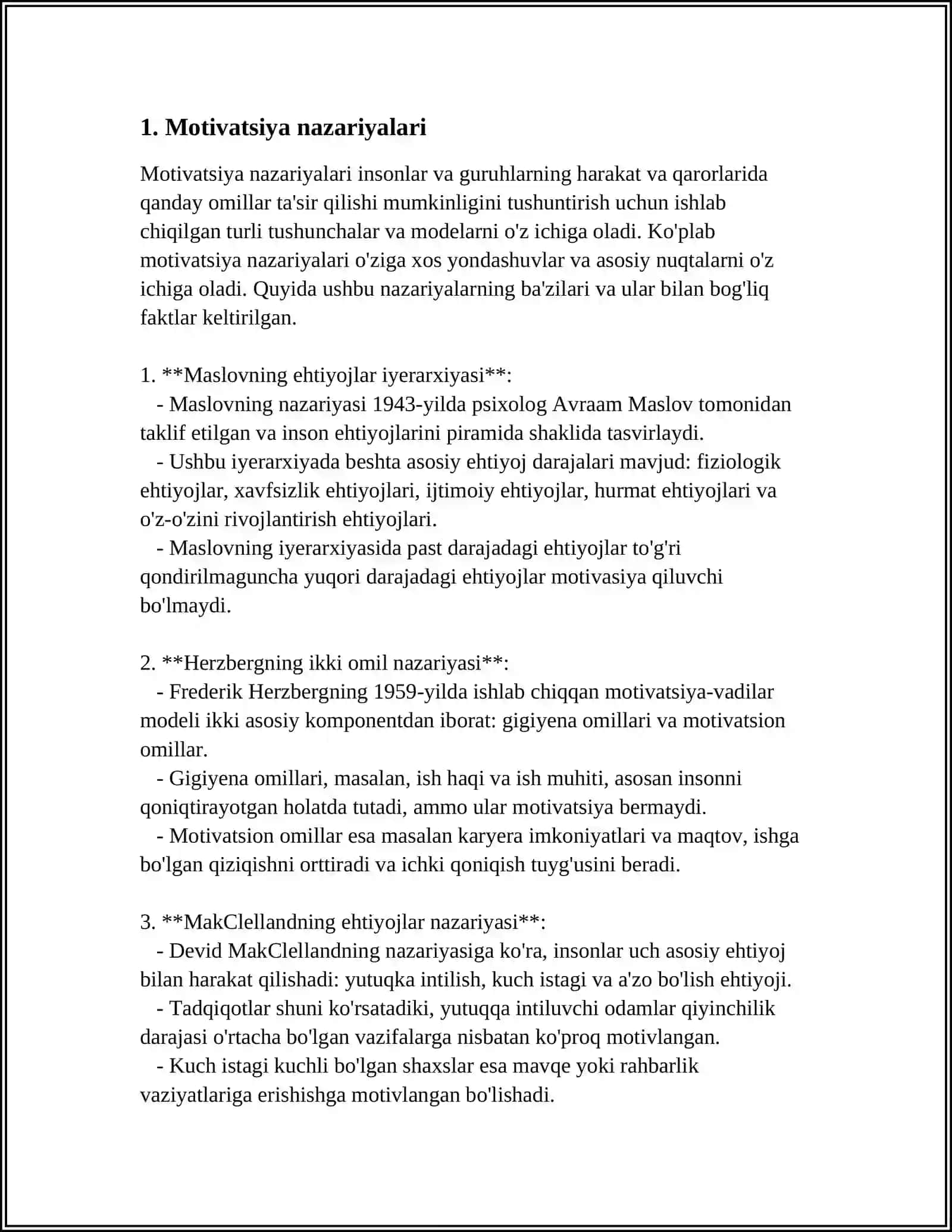 XORIJ PSIXOLOGIYASIDA MOTIV VA MOTIVATSIYA MUAMMOLARI 4